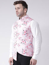 Load image into Gallery viewer, Men&#39;s Pink Viscose
 Printed Nehru Jackets