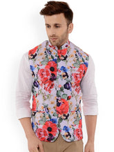Load image into Gallery viewer, Men&#39;s Multicoloured Viscose
 Printed Nehru Jackets