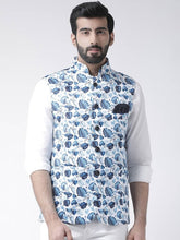 Load image into Gallery viewer, Men&#39;s Blue Viscose
 Printed Nehru Jackets