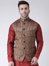 Load image into Gallery viewer, Men&#39;s Black Viscose
 Printed Nehru Jackets