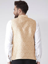 Load image into Gallery viewer, Men&#39;s Beige 
Polyester
 Solid
 Nehru Jackets