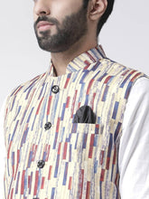 Load image into Gallery viewer, Men&#39;s Multicoloured 
Polyester
 Woven Design Nehru Jackets