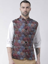 Load image into Gallery viewer, Men&#39;s Multicoloured 
Polyester
 Printed Nehru Jackets