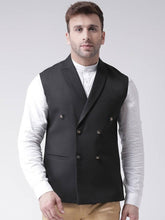 Load image into Gallery viewer, Men&#39;s Black Viscose
 Solid
 Nehru Jackets