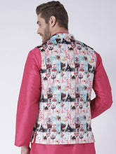 Load image into Gallery viewer, Men&#39;s Pink Viscose
 Printed Nehru Jackets