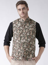 Load image into Gallery viewer, Men&#39;s Green Viscose
 Printed Nehru Jackets