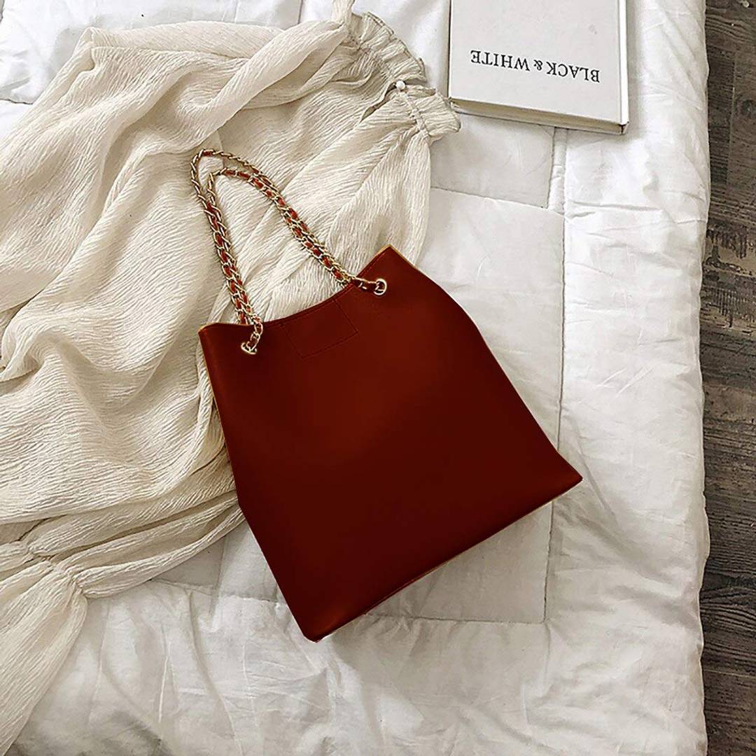 Trendy PU Maroon Sling Bag