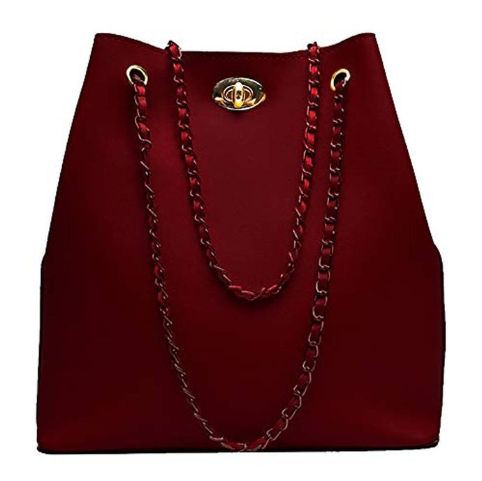 Trendy PU Maroon Sling Bag