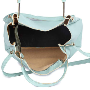Trendy PU Sky Blue Handbag & Sling Bag & Clutch with Card Holder(Set of 4)