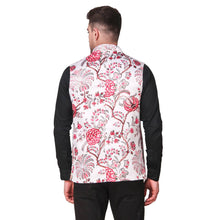 Load image into Gallery viewer, Stylish Cotton Multicoloured Floral Printed Ethnic Waistcoat For Men