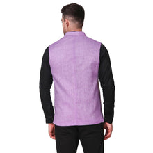 Load image into Gallery viewer, Stylish Cotton Pink Solid Ethnic Waistcoat For Men