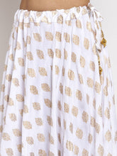 Load image into Gallery viewer, Women White Printed Skirt