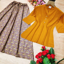 Load image into Gallery viewer, Stunning Yellow Rayon 14 Kg Solid Short Kurta with Digital Printed Skirt Set For Women And Girls