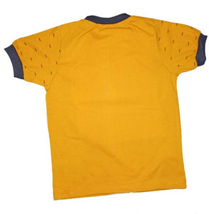 Kids Round Neck T-Shirt With Half Pant (Yellow)