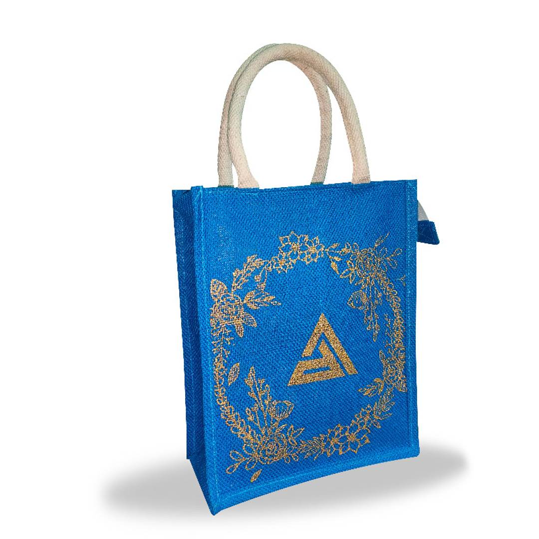 Foil printed jute bags