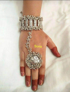 Trendy Oxidised Silver Bracelet for Women