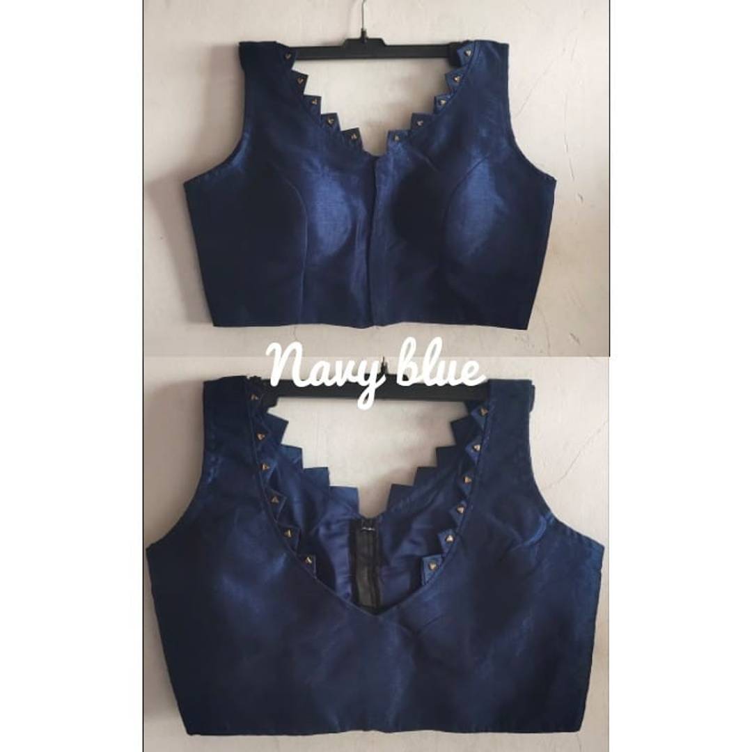 Stylish Solid Phantom Silk Sleeveless Blouse