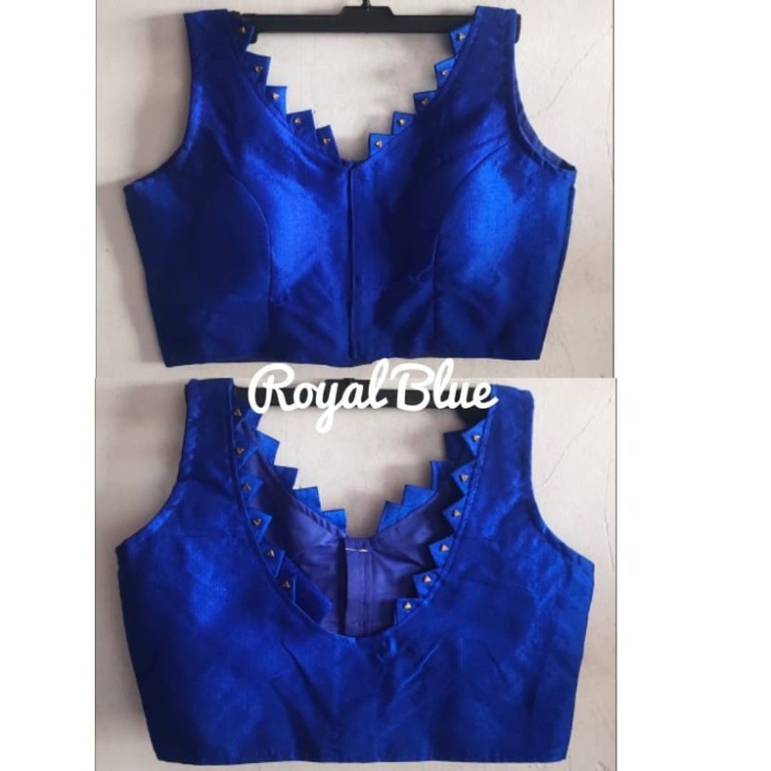 Stylish Solid Phantom Silk Sleeveless Blouse