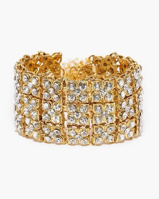 Gold Plated AD Stone Bracelet (Free Size)