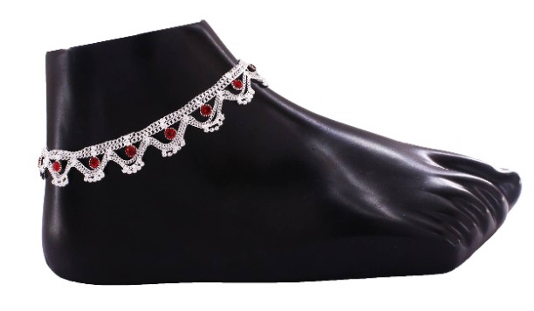 Silver Plated Designer Traditional Anklets