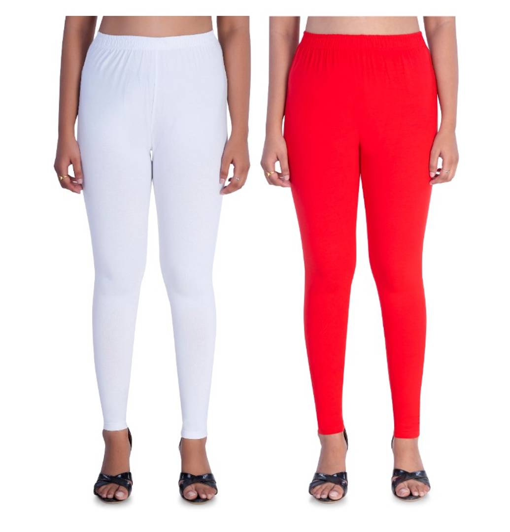 Women Worth Stretchable Ankel Length Cotton Lycra Leggings Combo Pack of 2