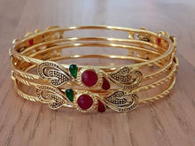 Load image into Gallery viewer, Latest Beautiful Copper Gold Plated Bangles