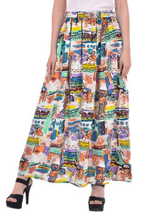 Women's Rayon Printed Ethnic Skirt