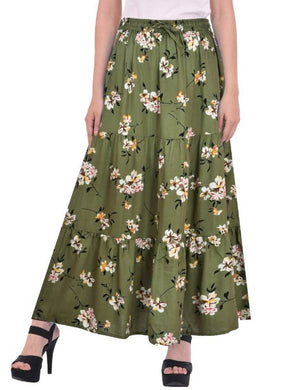 Women's Rayon Printed Ethnic Skirt