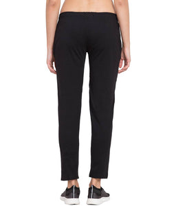Black Cotton Trackpant For Women Stylish |Slim Fit Yoga Pants For Women