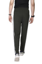 Load image into Gallery viewer, Men Olive Cotton Solid Regular Track Pant