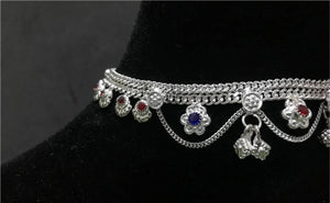Latest Beautiful Alloy Silver Plated Anklets