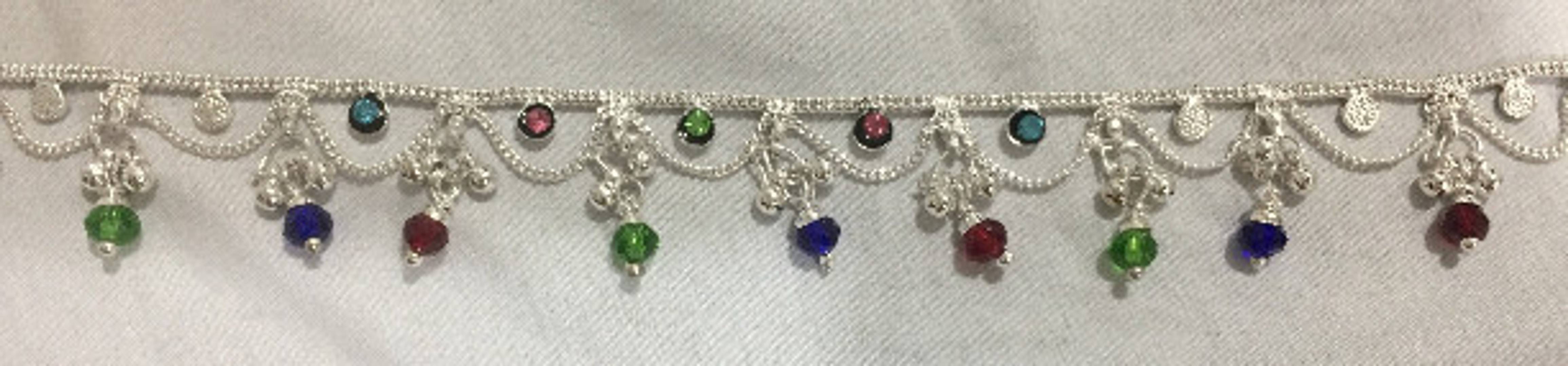 Latest Beautiful Alloy Silver Plated Anklets