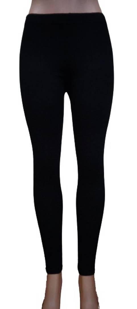 Stunning Black Combed Cotton Lycra Solid Leggings For Women And Girls