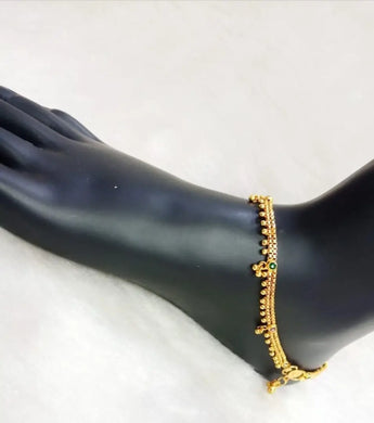 Latest Beautiful Alloy Gold Plated Anklets