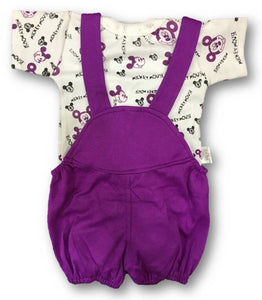 Toddler Choice Baby Girl Baby Boys Purple Dungaree Set for Kids