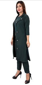 exclusively Imported Stretchable fabric 3 Pc set,Super Top Pant and Shrug.