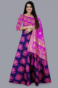 Beautiful Silk Jacquard Semi Stitched Lehenga Choli