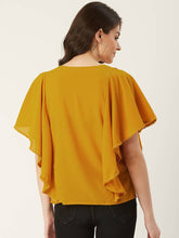 Load image into Gallery viewer, Stylish Yellow Polyester Lace Work Kaftan Tops For Women And Girls
