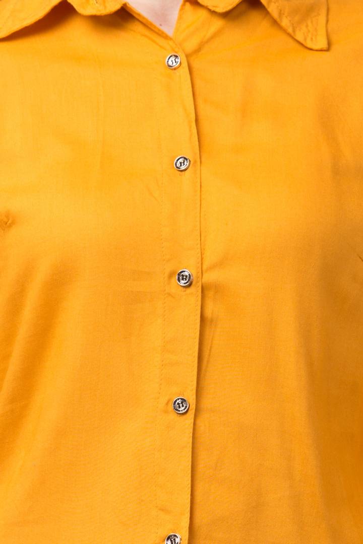 Stylish Cotton Blend Regular Fit Solid Spread Collar Casual Shirt