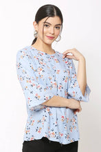 Load image into Gallery viewer, Women Casual Light Blue Top