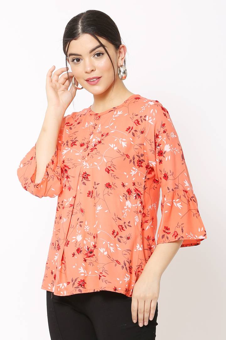 Women Casual Peach Top