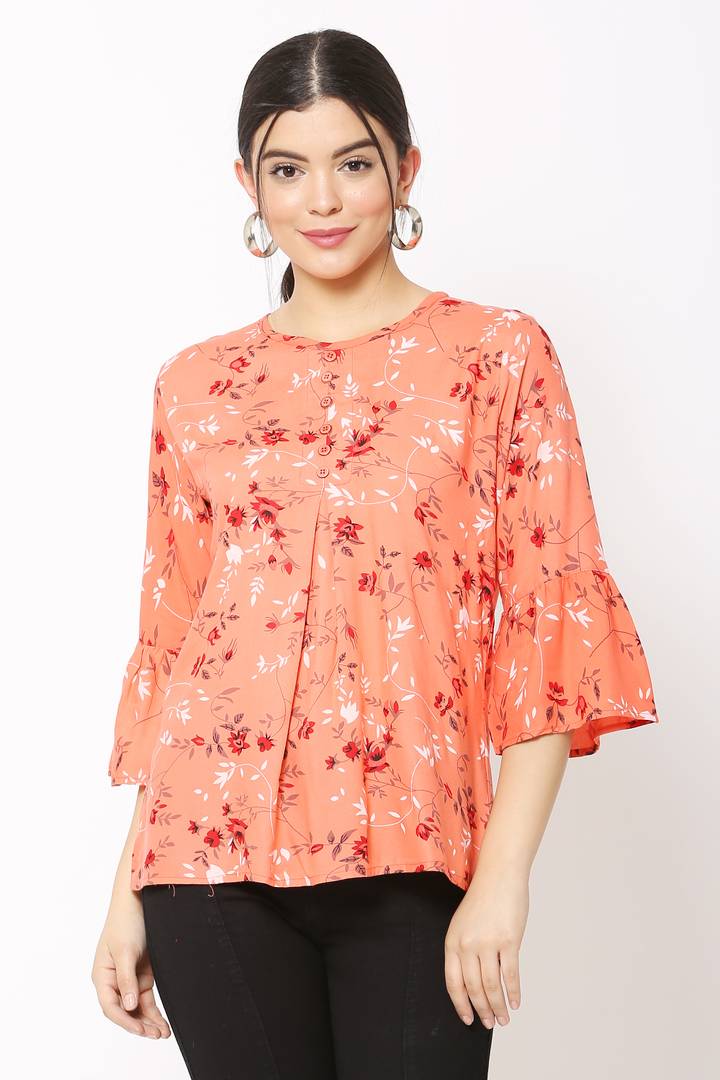 Women Casual Peach Top