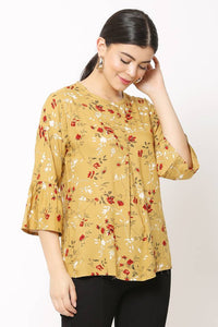 Women Casual Mustard Top