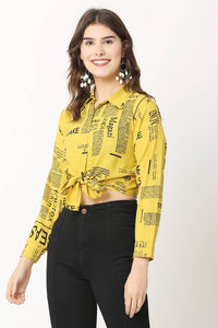 Women Cotton Blend Printed Crop Top