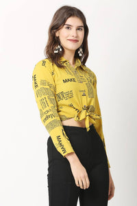 Women Cotton Blend Printed Crop Top