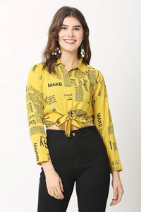 Women Cotton Blend Printed Crop Top