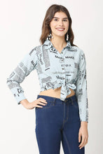 Load image into Gallery viewer, Women Cotton Blend Printed Crop Top