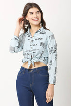 Load image into Gallery viewer, Women Cotton Blend Printed Crop Top