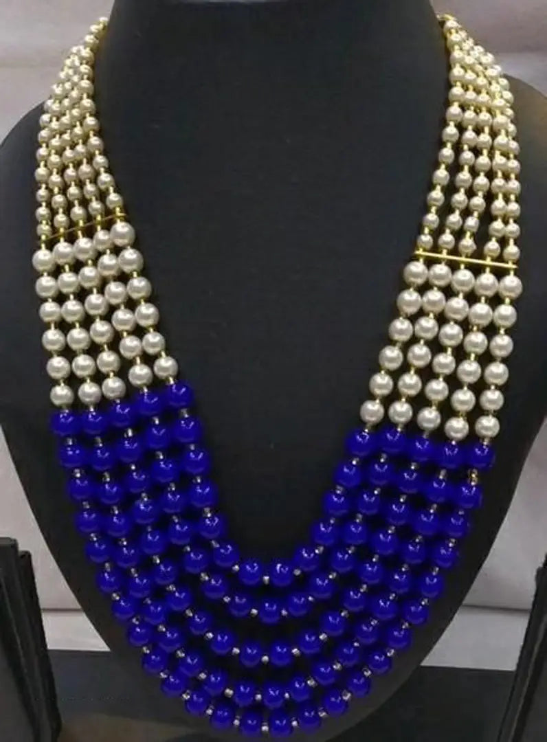 Elite Pearl Bead Work Necklace