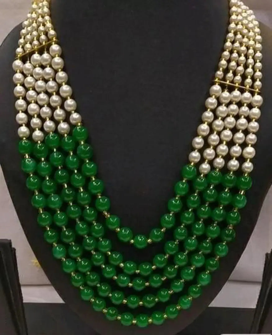 Elite Pearl Bead Work Necklace